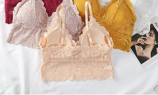 Women Top Korean Lace Front Sexy Tube Top Without Steel Ring Gathered Breasts