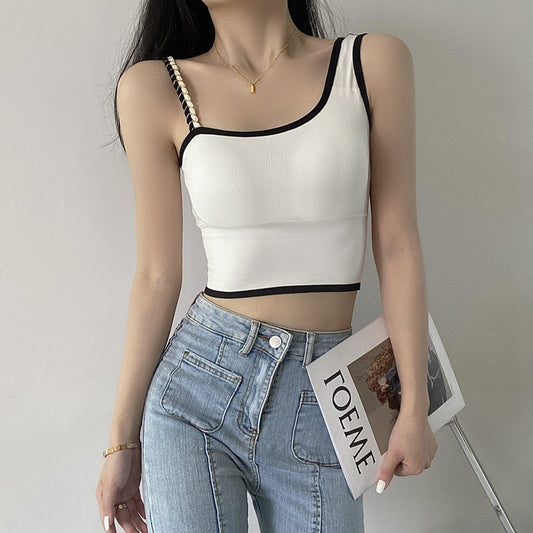 Women's Tube Top Summer New Bras Women Sexy Crop Tops Bra Tube Top Female Camisole Vest Removable Chest Pad Push Up Crop Top