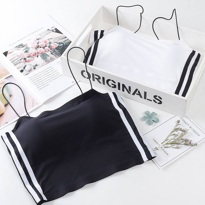 Ladies Seamless Vest With Suspenders On The Outside, Bottoming On The Inside, Ice Silk Sleeveless Top