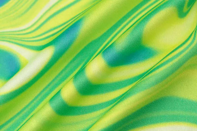 2022 Summer Tie Dye Print Dress Two Pieces Set Fashion Women Crop Tops And High Waist Mini Dress