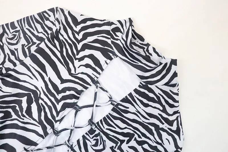 Women Sexy Hollow Out Long Sleeve Striped Dress