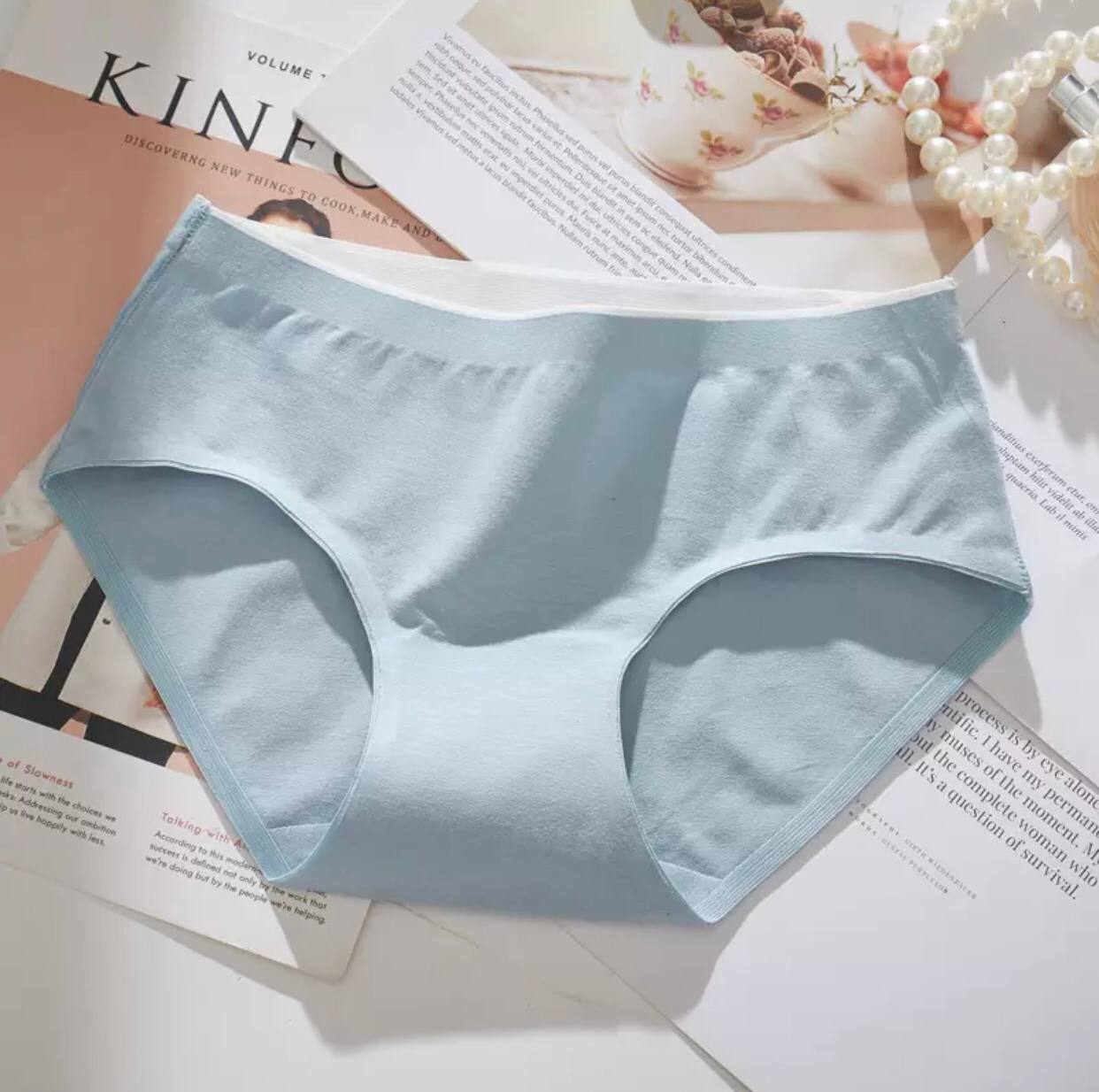 Women's Underwear Cotton Antibacterial Mid-Waist Girls Underwear Graphene Breathable Briefs