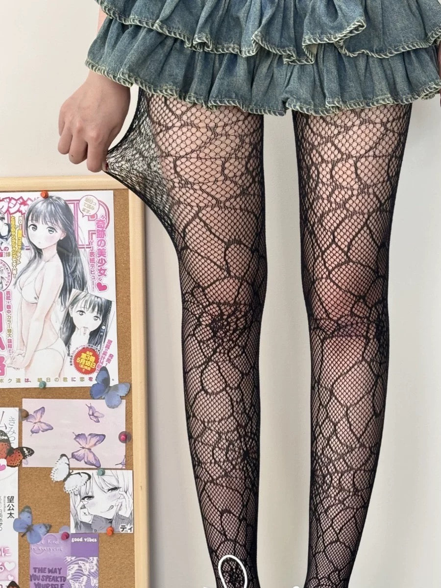 Long socks in the shape of a flower, women's socks, inner socks, silk, sexy socks