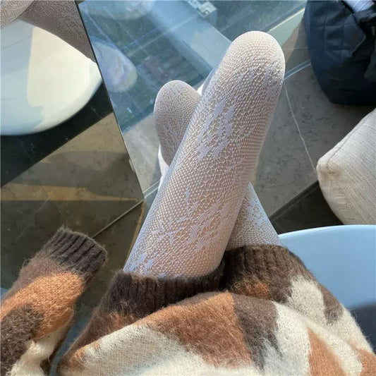 Sexy  Mesh Stockings Bottomed Pantyhose Classic   Fishnet Women's Netting  Retro Spider Web Tights