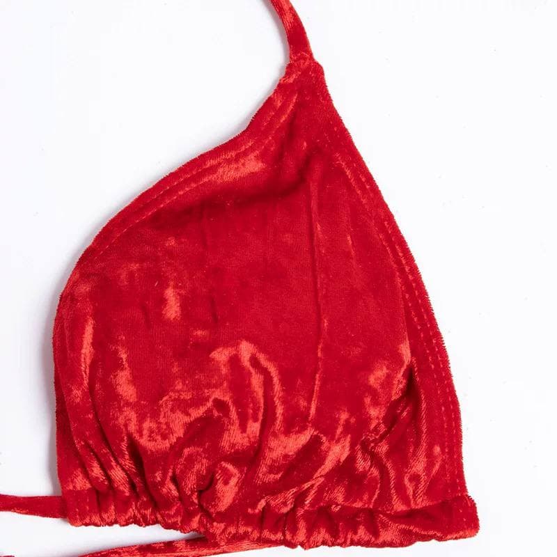 Red Silky bikini