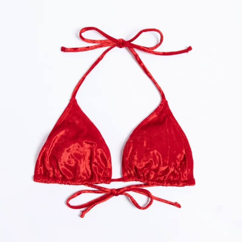 Red Silky bikini