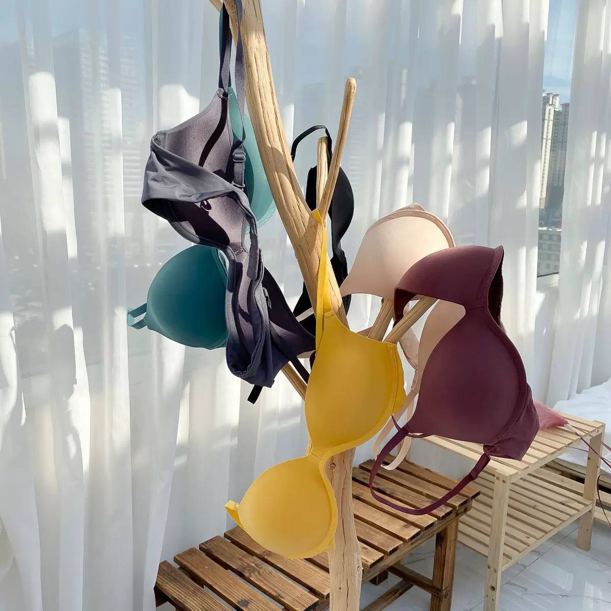 Comfortable Japanese-style Underwear Without Steel Ring For Girls Simple Small Bra Thin Section Seamless Breathable Type Adjustment Bra