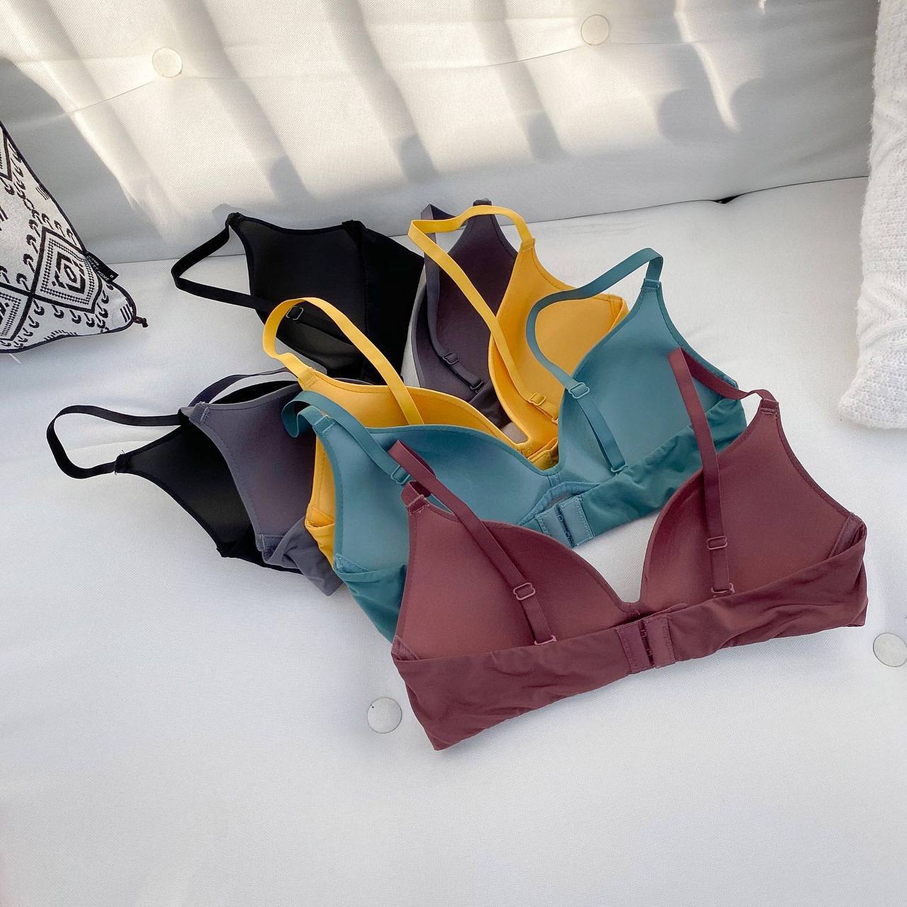 Comfortable Japanese-style Underwear Without Steel Ring For Girls Simple Small Bra Thin Section Seamless Breathable Type Adjustment Bra