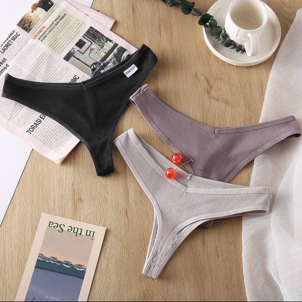 Women Cotton G-String Thongs Panties Strings Underwear