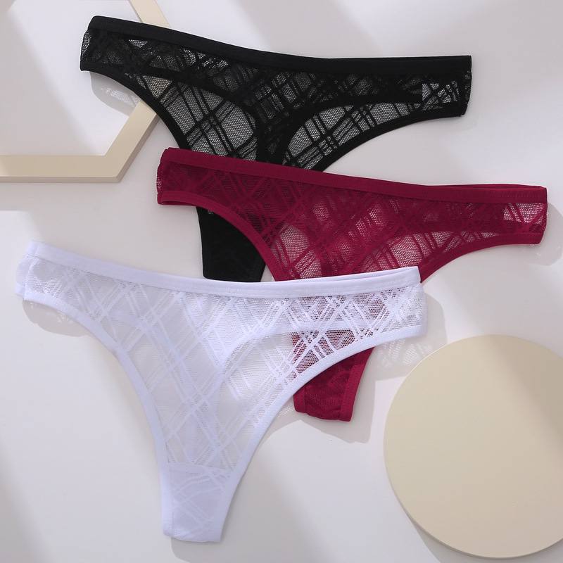 Sexy Floral Transparent Women Thongs G-String Lingerie Lace Panties
