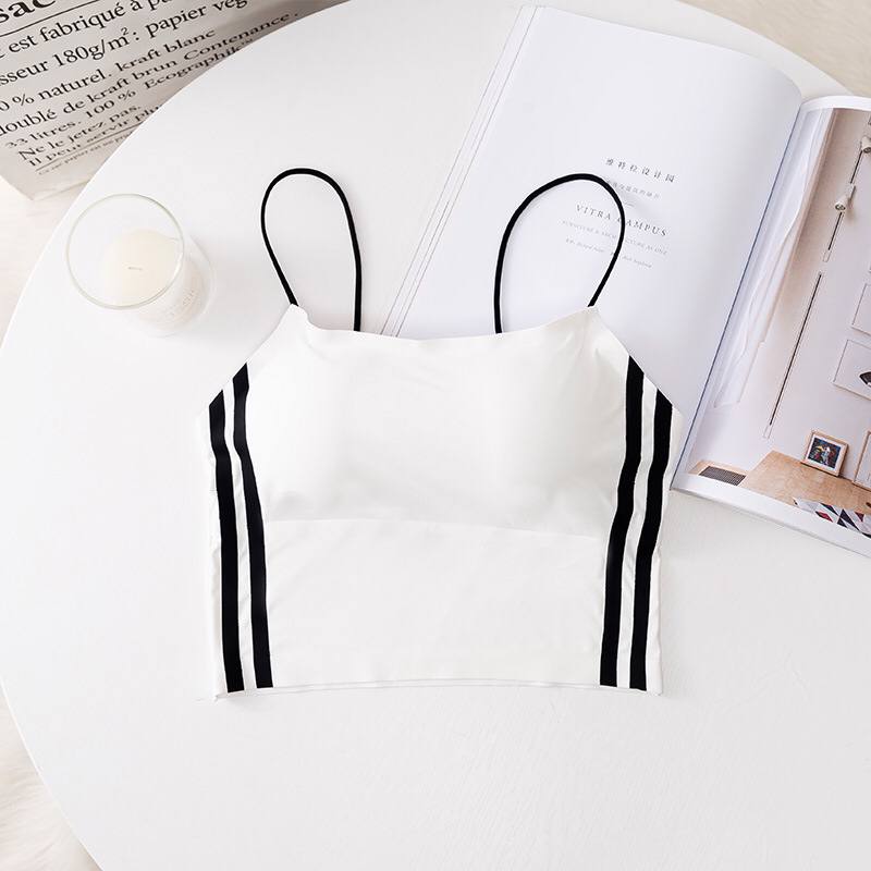 Ladies Seamless Vest With Suspenders On The Outside, Bottoming On The Inside, Ice Silk Sleeveless Top