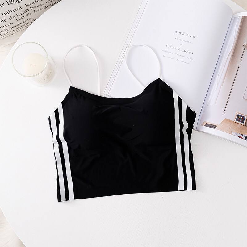 Ladies Seamless Vest With Suspenders On The Outside, Bottoming On The Inside, Ice Silk Sleeveless Top