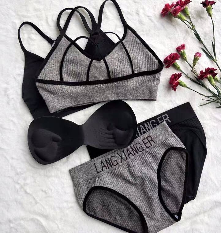 Seamless Japanese Girl Bra And Brief Sets Sexy Lady's Sports Underwear Sets