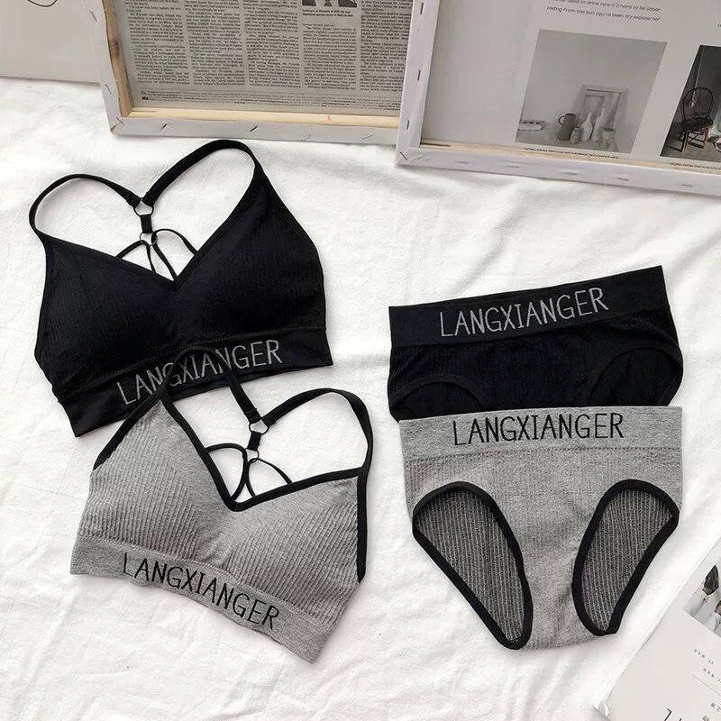 Seamless Japanese Girl Bra And Brief Sets Sexy Lady's Sports Underwear Sets