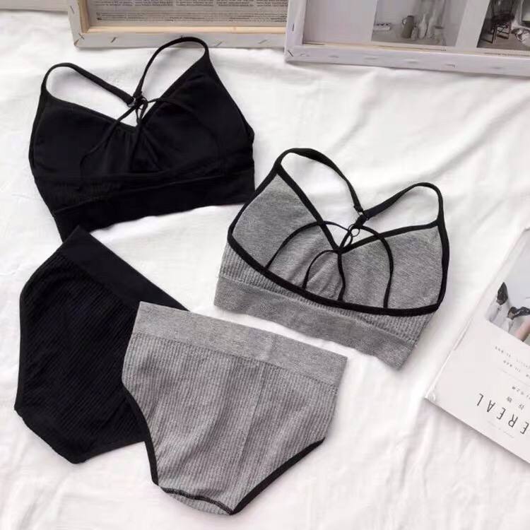 Seamless Japanese Girl Bra And Brief Sets Sexy Lady's Sports Underwear Sets