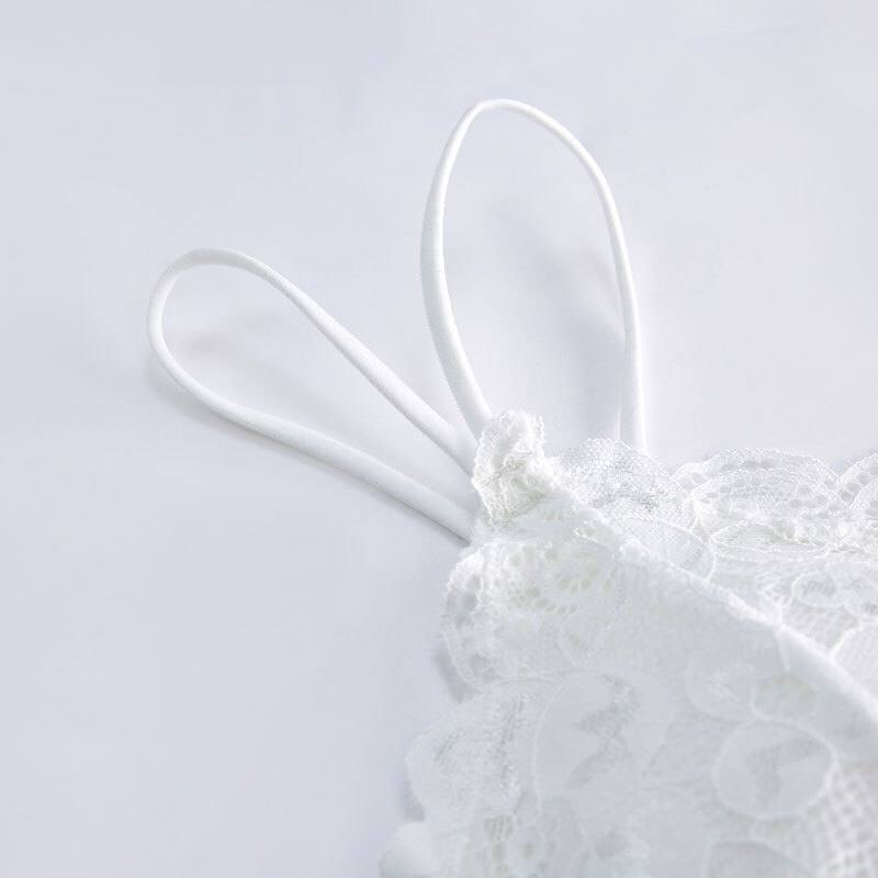 High Quality Thin Straps Padded Bra Thin Cup Wireless Chest Wrapped Girl Bra Transparent Lace Tube Top