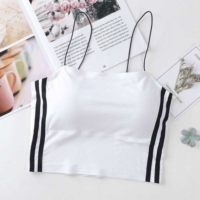 Ladies Seamless Vest With Suspenders On The Outside, Bottoming On The Inside, Ice Silk Sleeveless Top