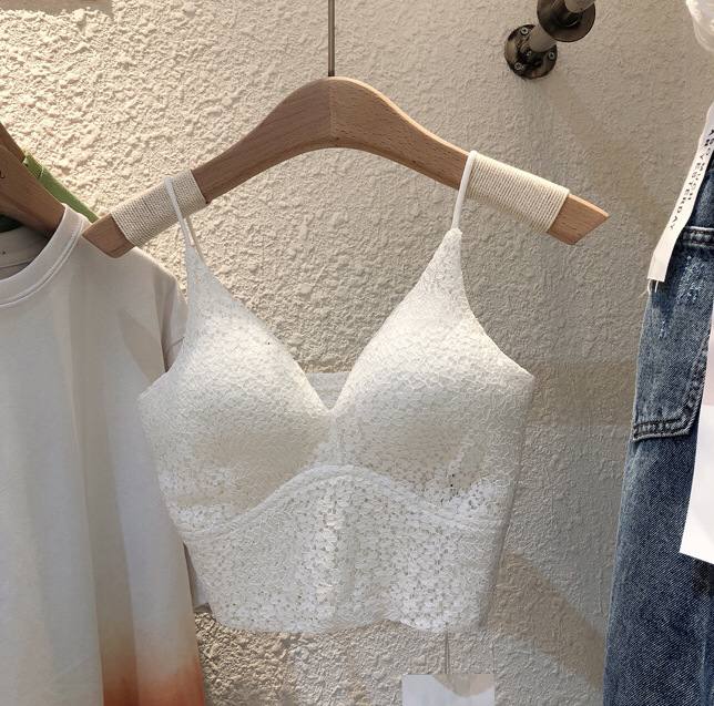 French Niche Lace Vest Women Wear Small Suspenders Inside And Outside Wear A Trendy Bottoming Shirt Top