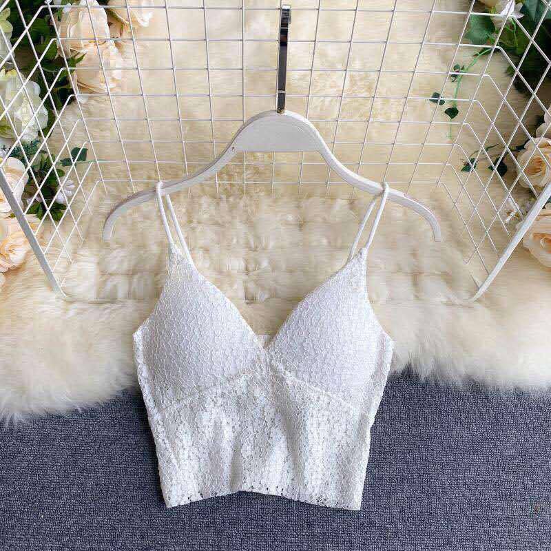 French Niche Lace Vest Women Wear Small Suspenders Inside And Outside Wear A Trendy Bottoming Shirt Top
