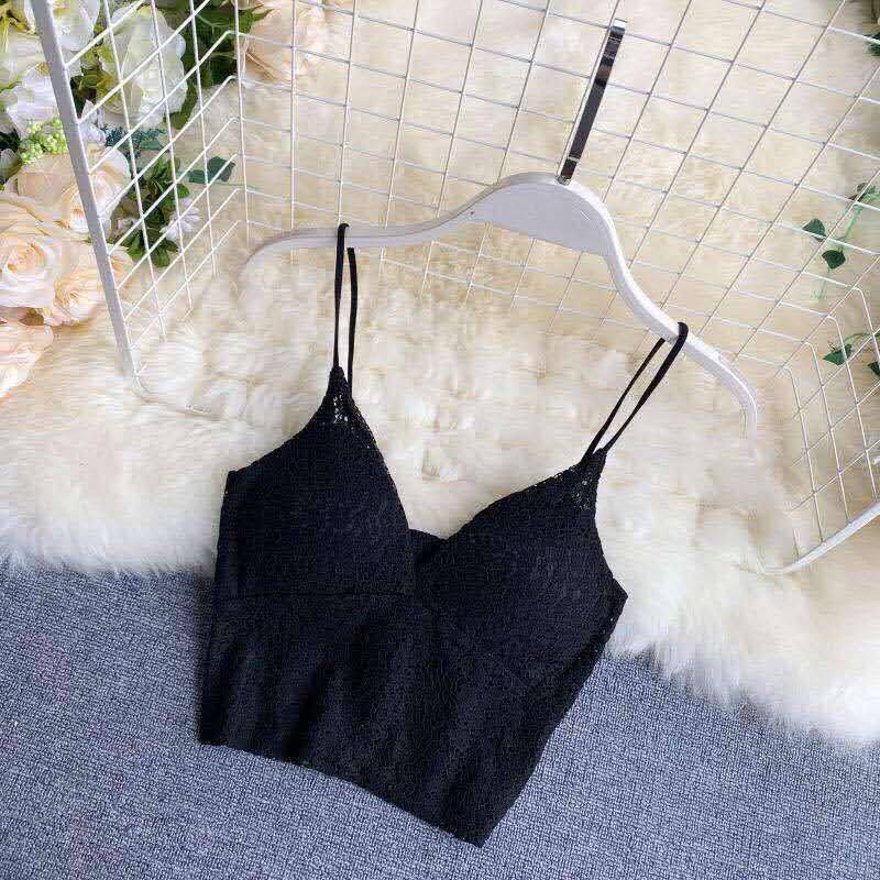 French Niche Lace Vest Women Wear Small Suspenders Inside And Outside Wear A Trendy Bottoming Shirt Top