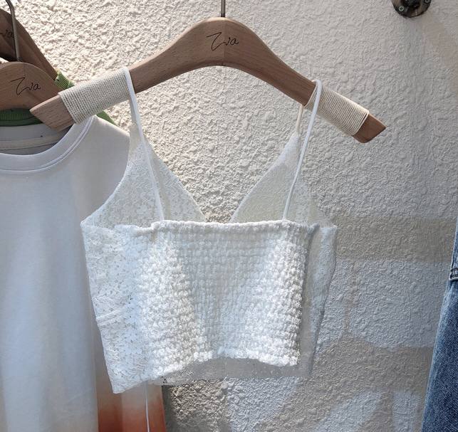 French Niche Lace Vest Women Wear Small Suspenders Inside And Outside Wear A Trendy Bottoming Shirt Top