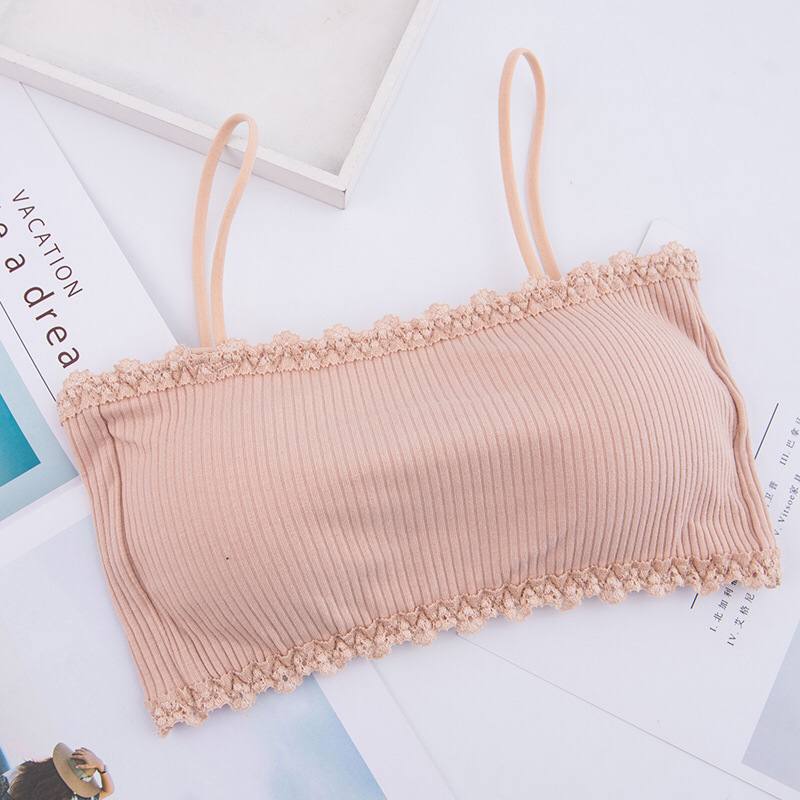 Tube Top Warp Chest Anti-glare Girl Bra Gather Underwear Bottom Hanging Short Summer With Beautiful Back