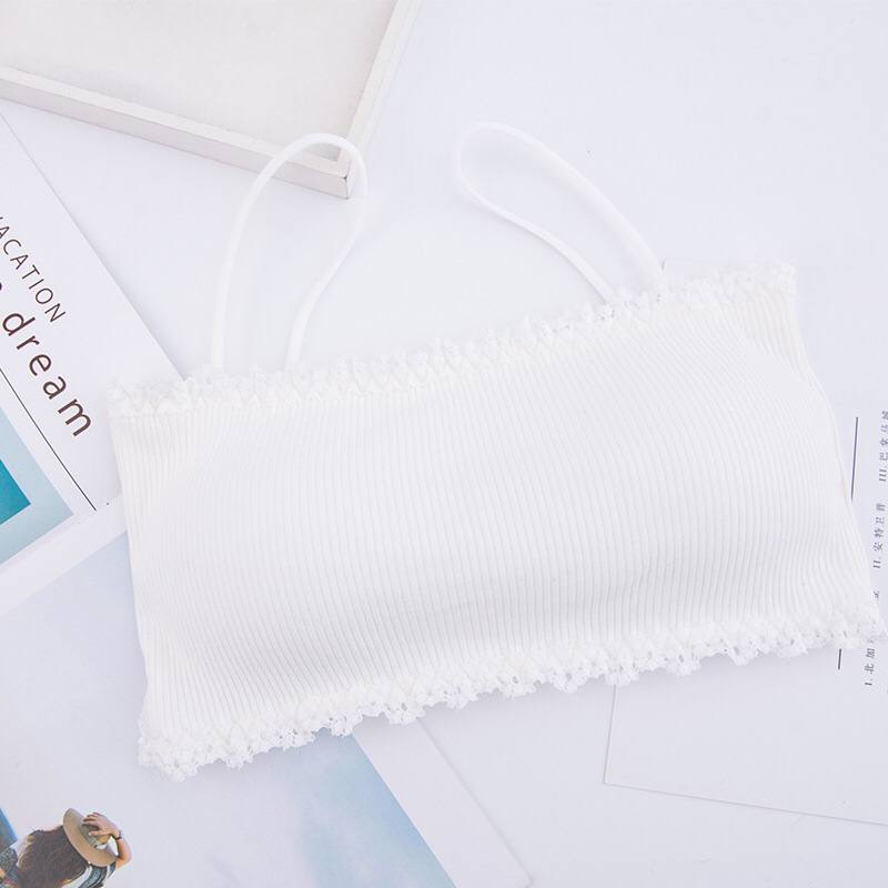 Tube Top Warp Chest Anti-glare Girl Bra Gather Underwear Bottom Hanging Short Summer With Beautiful Back