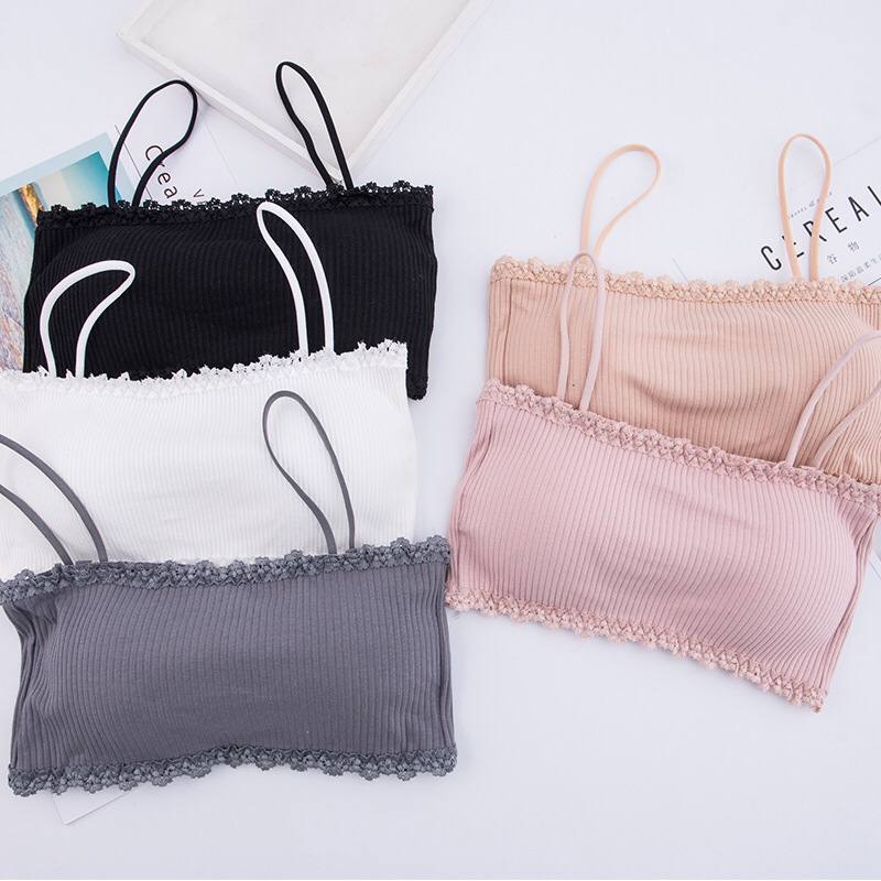 Tube Top Warp Chest Anti-glare Girl Bra Gather Underwear Bottom Hanging Short Summer With Beautiful Back