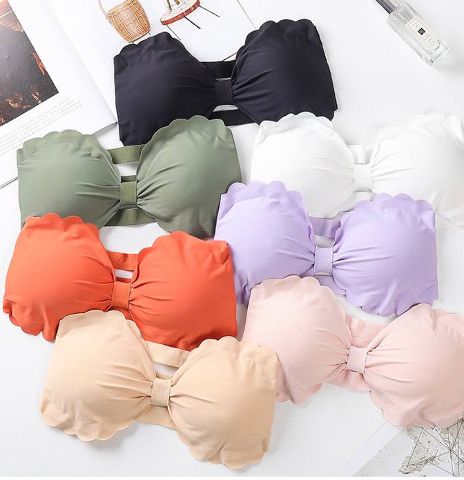 Korean Strapless Bra Sexy Non-Slip Push-Up Invisible Bra Underwear Suits