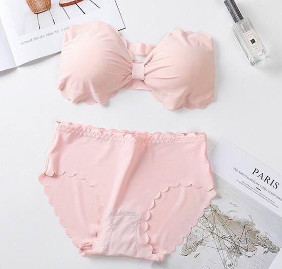 Korean Strapless Bra Sexy Non-Slip Push-Up Invisible Bra Underwear Suits