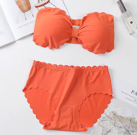Korean Strapless Bra Sexy Non-Slip Push-Up Invisible Bra Underwear Suits