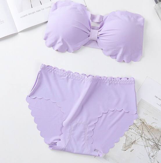Korean Strapless Bra Sexy Non-Slip Push-Up Invisible Bra Underwear Suits