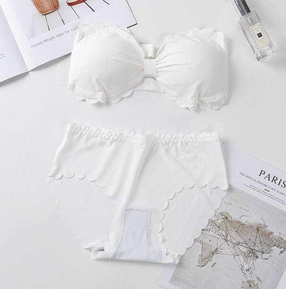 Korean Strapless Bra Sexy Non-Slip Push-Up Invisible Bra Underwear Suits