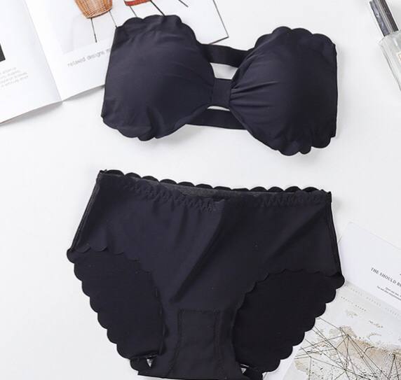 Korean Strapless Bra Sexy Non-Slip Push-Up Invisible Bra Underwear Suits