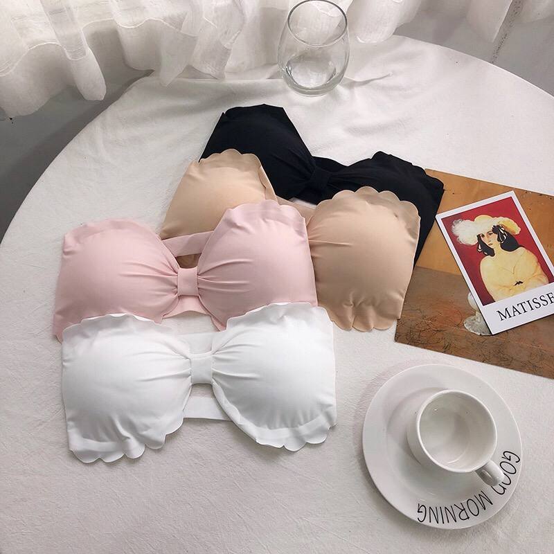 Korean Strapless Bra Sexy Non-Slip Push-Up Invisible Bra Underwear Suits