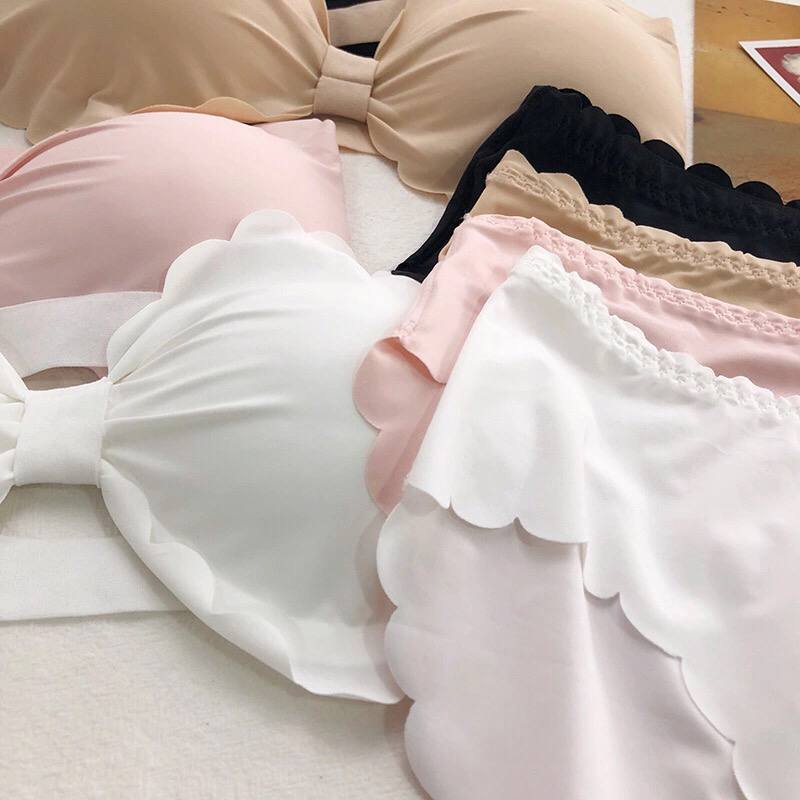 Korean Strapless Bra Sexy Non-Slip Push-Up Invisible Bra Underwear Suits