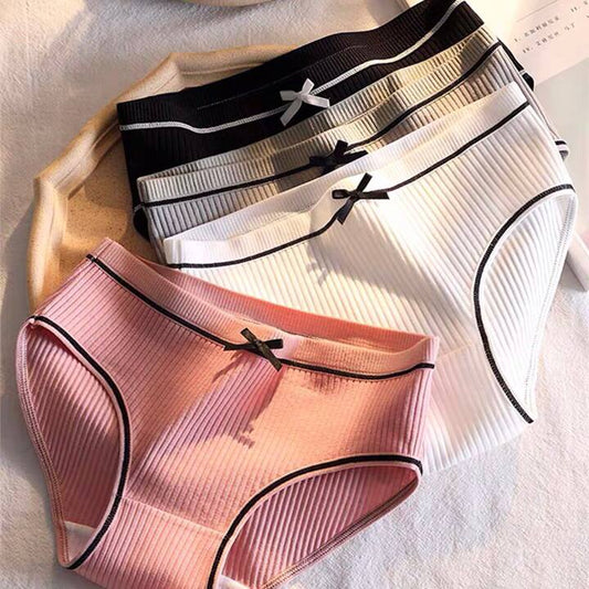 Japanese Color Middle Waist Comfortable Cotton Panties