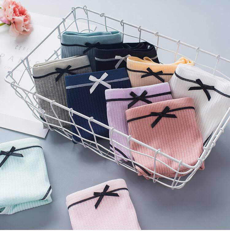 Japanese Color Middle Waist Comfortable Cotton Panties