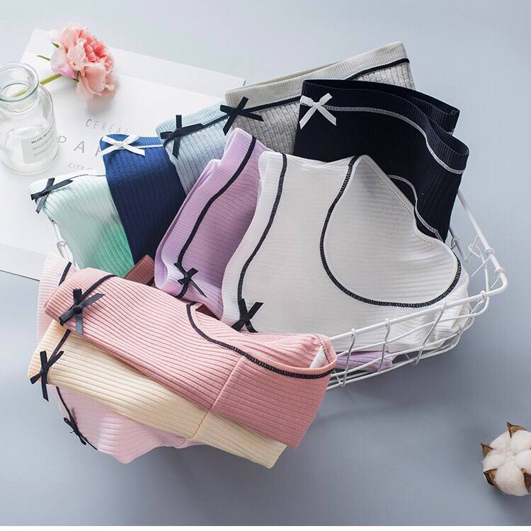 Japanese Color Middle Waist Comfortable Cotton Panties