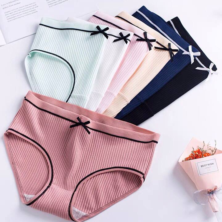 Japanese Color Middle Waist Comfortable Cotton Panties