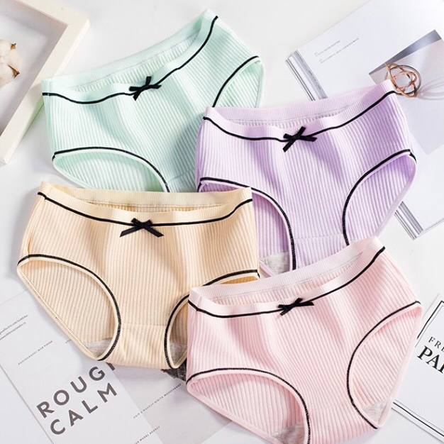 Japanese Color Middle Waist Comfortable Cotton Panties