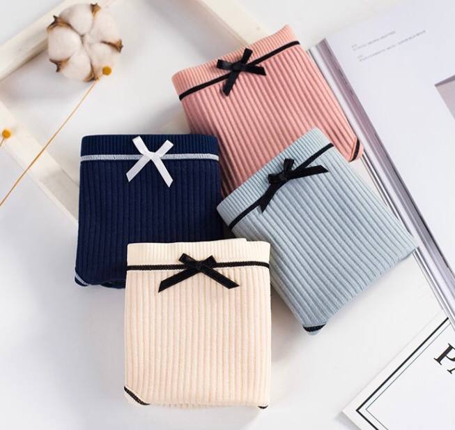 Japanese Color Middle Waist Comfortable Cotton Panties