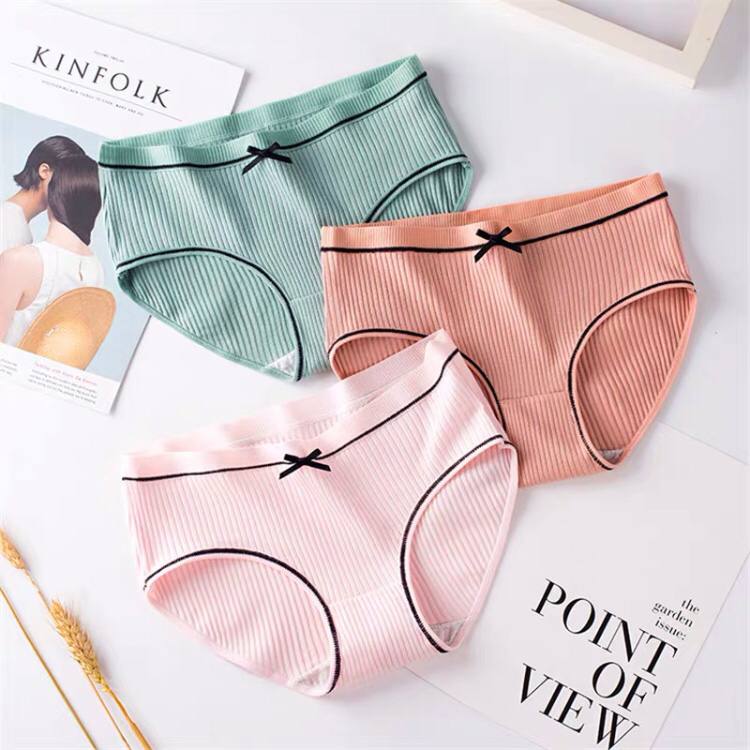 Japanese Color Middle Waist Comfortable Cotton Panties