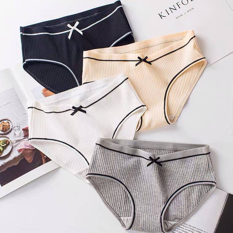 Japanese Color Middle Waist Comfortable Cotton Panties