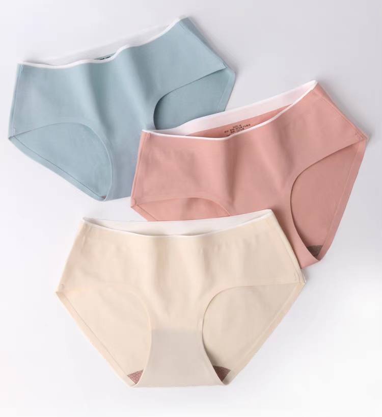 Women's Underwear Cotton Antibacterial Mid-Waist Girls Underwear Graphene Breathable Briefs