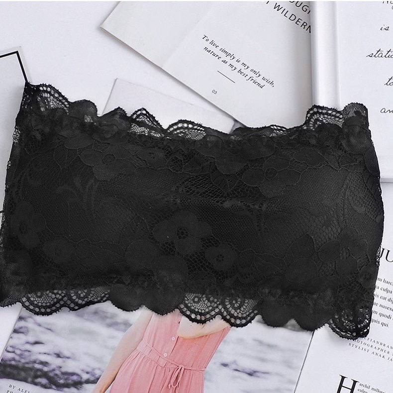 New Lace Sexy Wrapped Chest One Piece Tube Removable Padded Top Seamless Strapless Bra