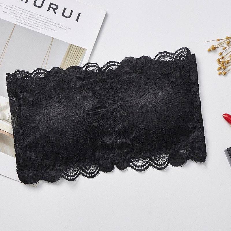 New Lace Sexy Wrapped Chest One Piece Tube Removable Padded Top Seamless Strapless Bra