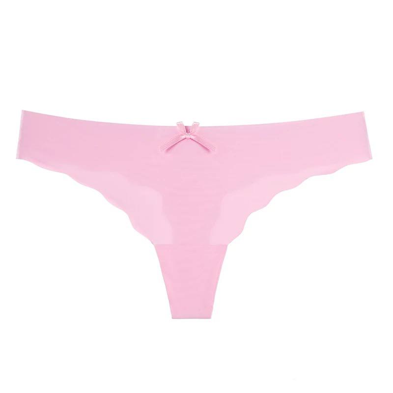 Women Underwear Seamless Sexy Thongs Underwear Ice Silk Comfy G-String Panties