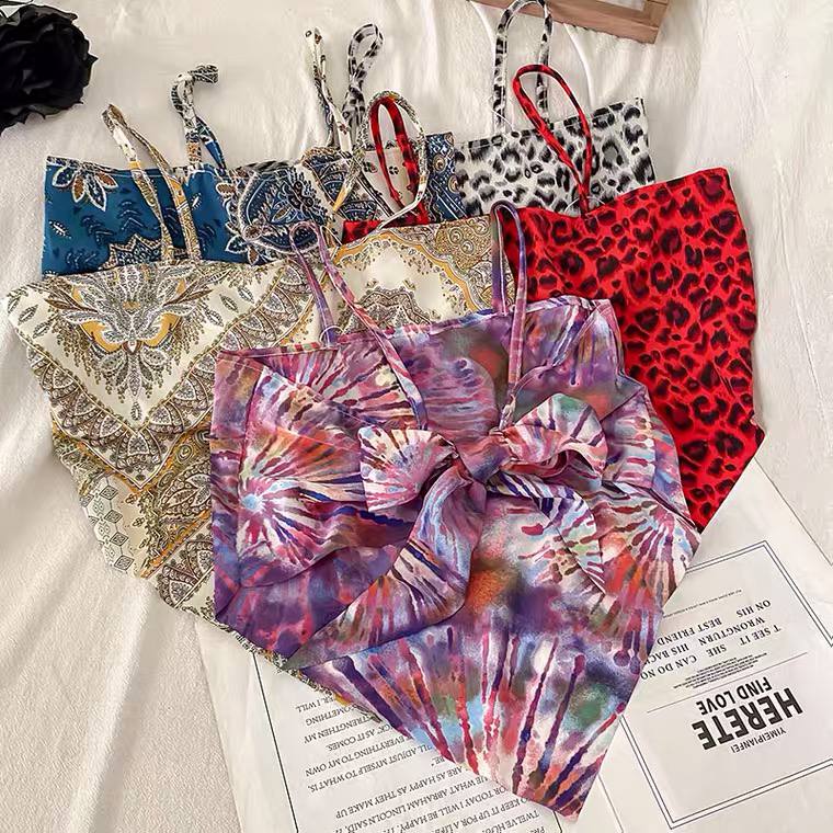 American Small Suspenders Women’s Summer New Cashew Flower