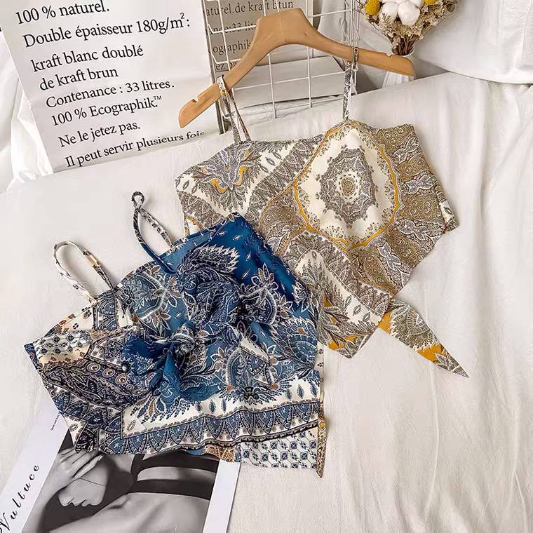 American Small Suspenders Women’s Summer New Cashew Flower